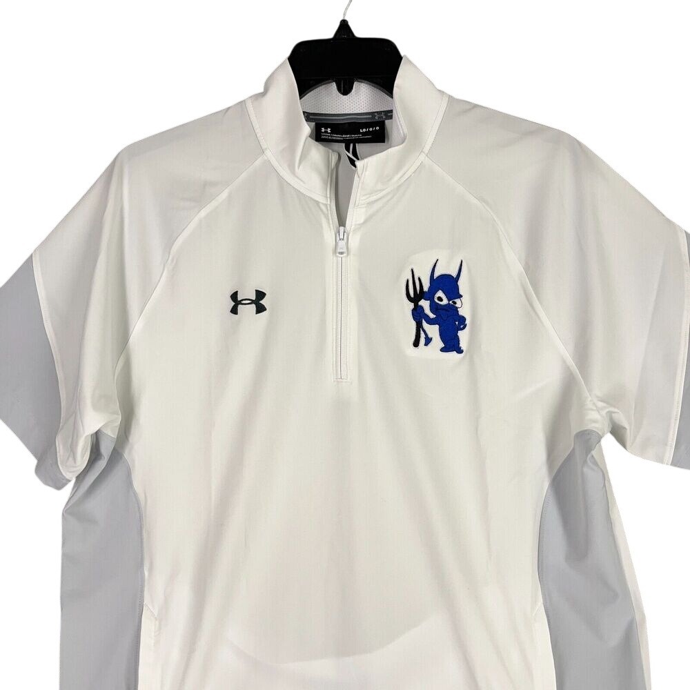 Duke Blue Devil Under Armour Squad Pullover Mens L Coaches‎ Performance Training